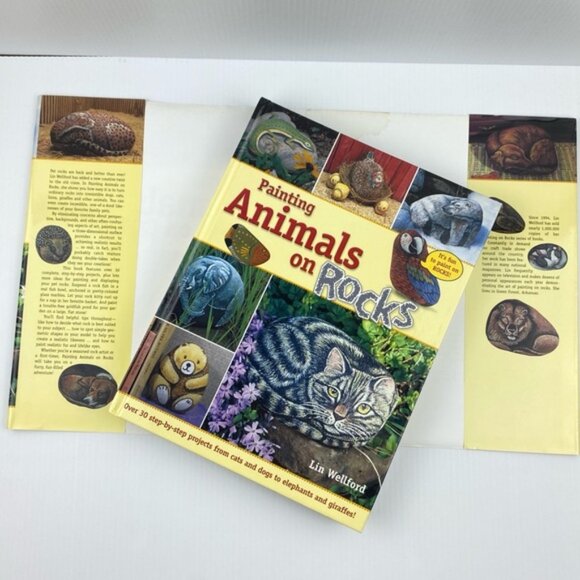 Painting Animals on Rocks by Lin Welford Hardcover Craft Book 2003 - Picture 3 of 12